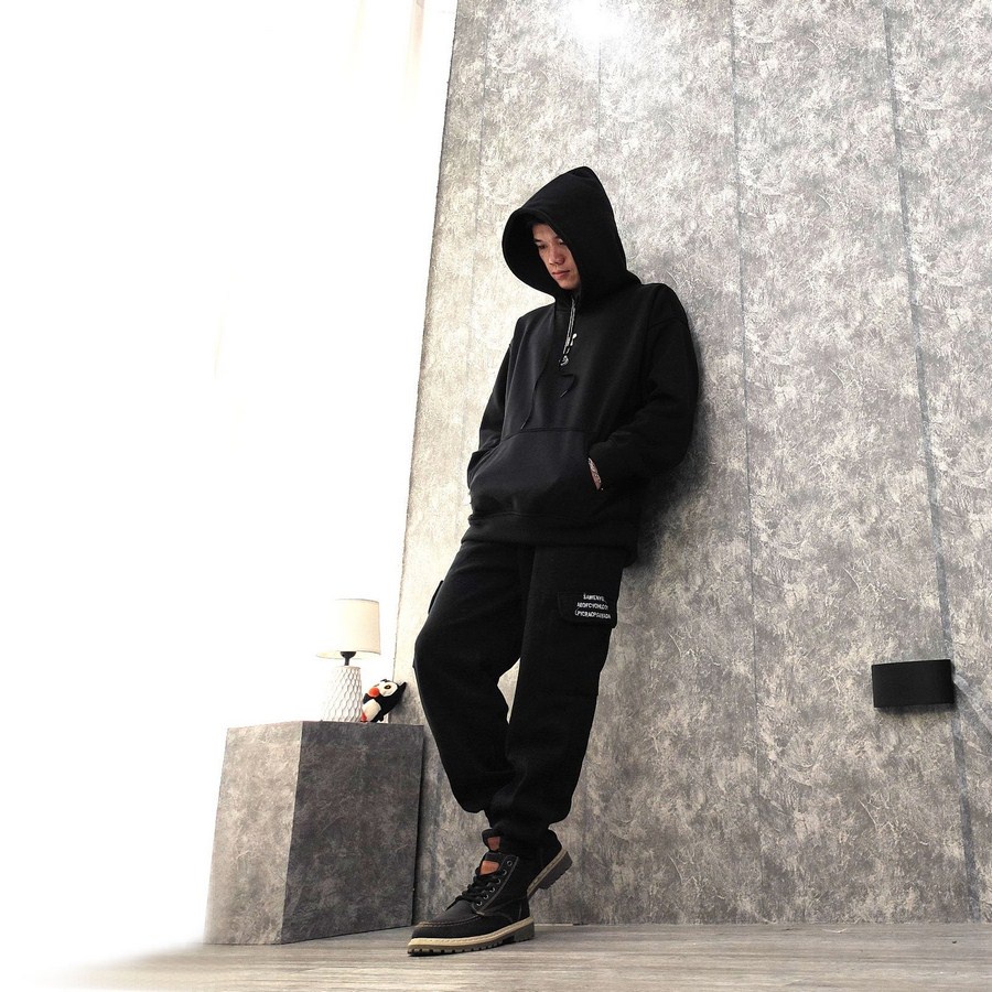 Áo hoodie đen trơn vải dày đẹp A942 Shop Thành Long chuyên quần áo nam | BigBuy360 - bigbuy360.vn