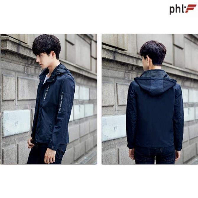 ÁO KHOÁC DÙ NAM 2 LỚP CÓ NÓN THÁO RỜI CAO CẤP AKD24-ĐEN