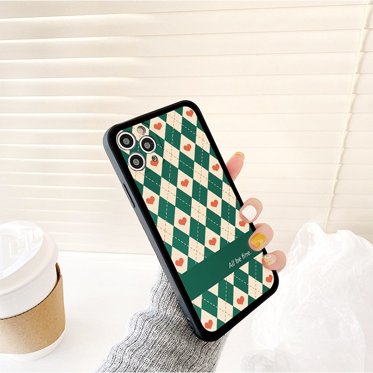 Ốp lưng iphone cạnh vuông Trái Tim All be fine cho 6/6s/6splus/7/7plus/8/8plus/x//xs/11/12/pro/max/plus/promax e178