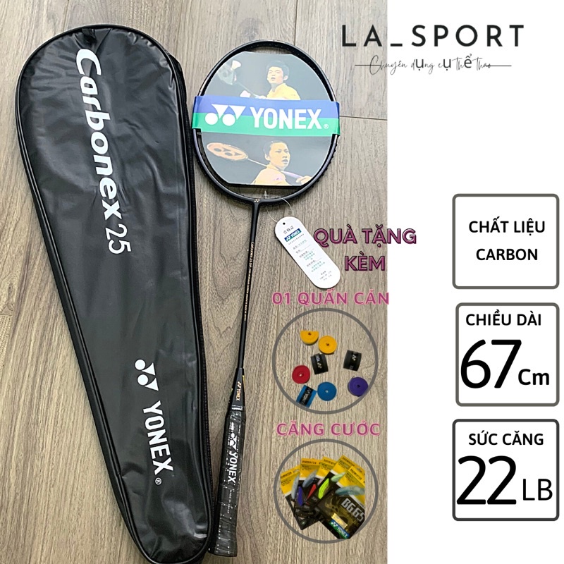 Vợt cầu lông Yonexxx carbonex, vợt cầu lông khung carbon chính hãng giá rẻ siêu nhẹ bền đẹp