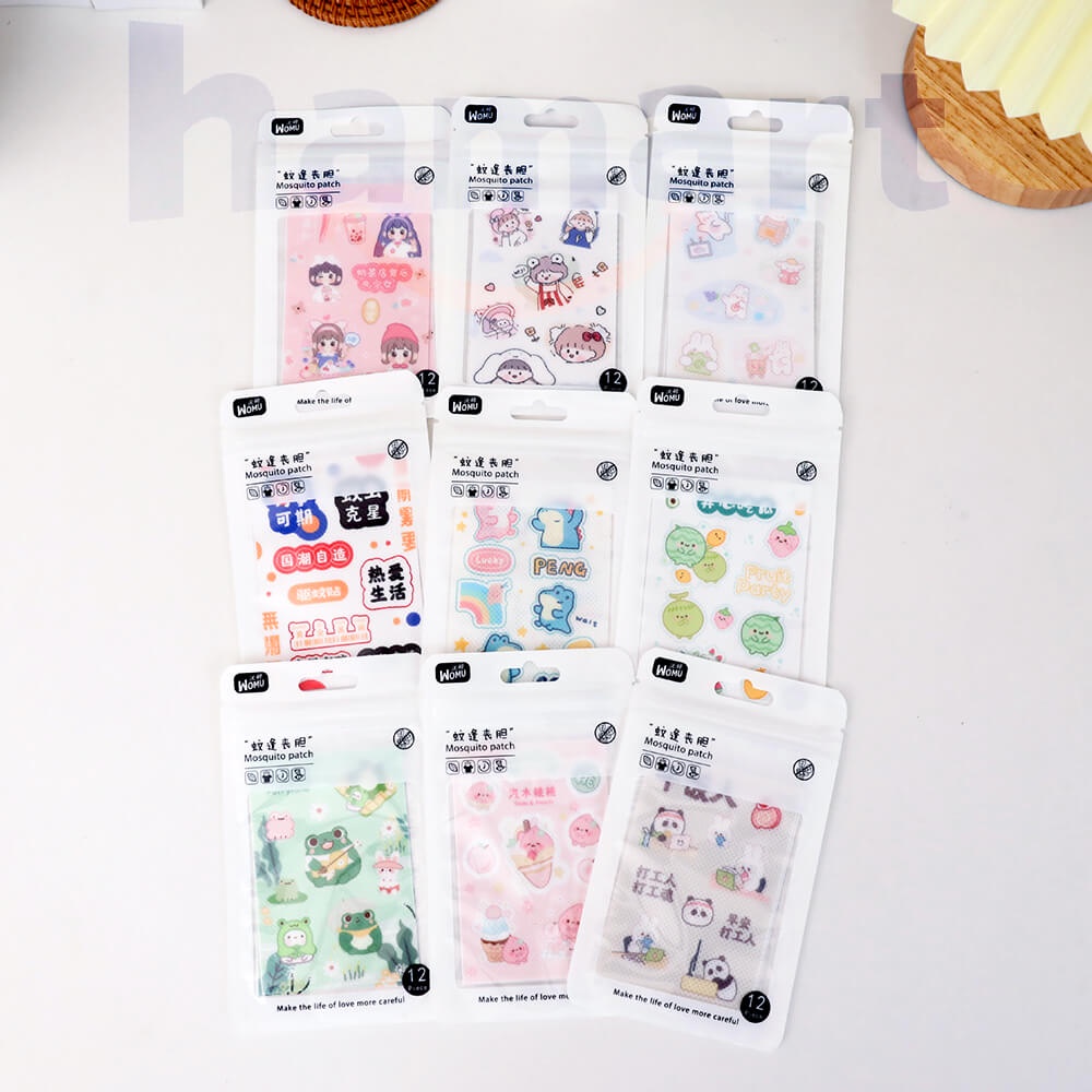 Miếng Dán Chống Muỗi Cho Bé WOMU Sticker Dán Tinh Dầu Đuổi Muỗi Thực Vật Hiệu Quả An Toàn