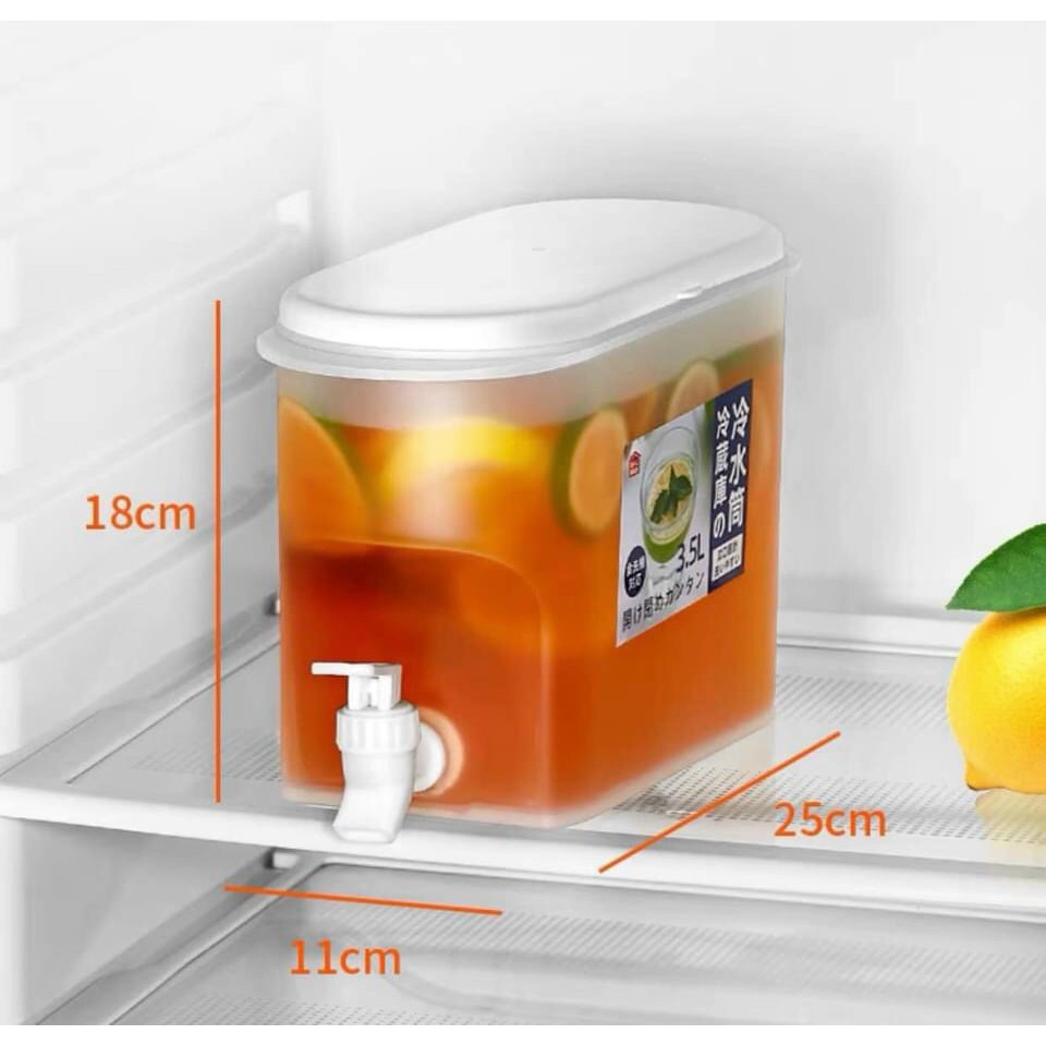 Bình nước 3.5l có vòi, bình nước có vòi để tủ lạnh tiện dụng cao cấp