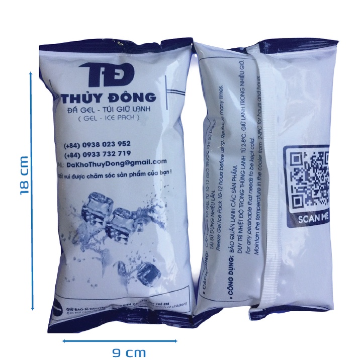 Túi Gel 250G - Đá Gel Giữ Lạnh Cho Socola, Thực Phẩm, Bánh Kem, Hàng Hóa