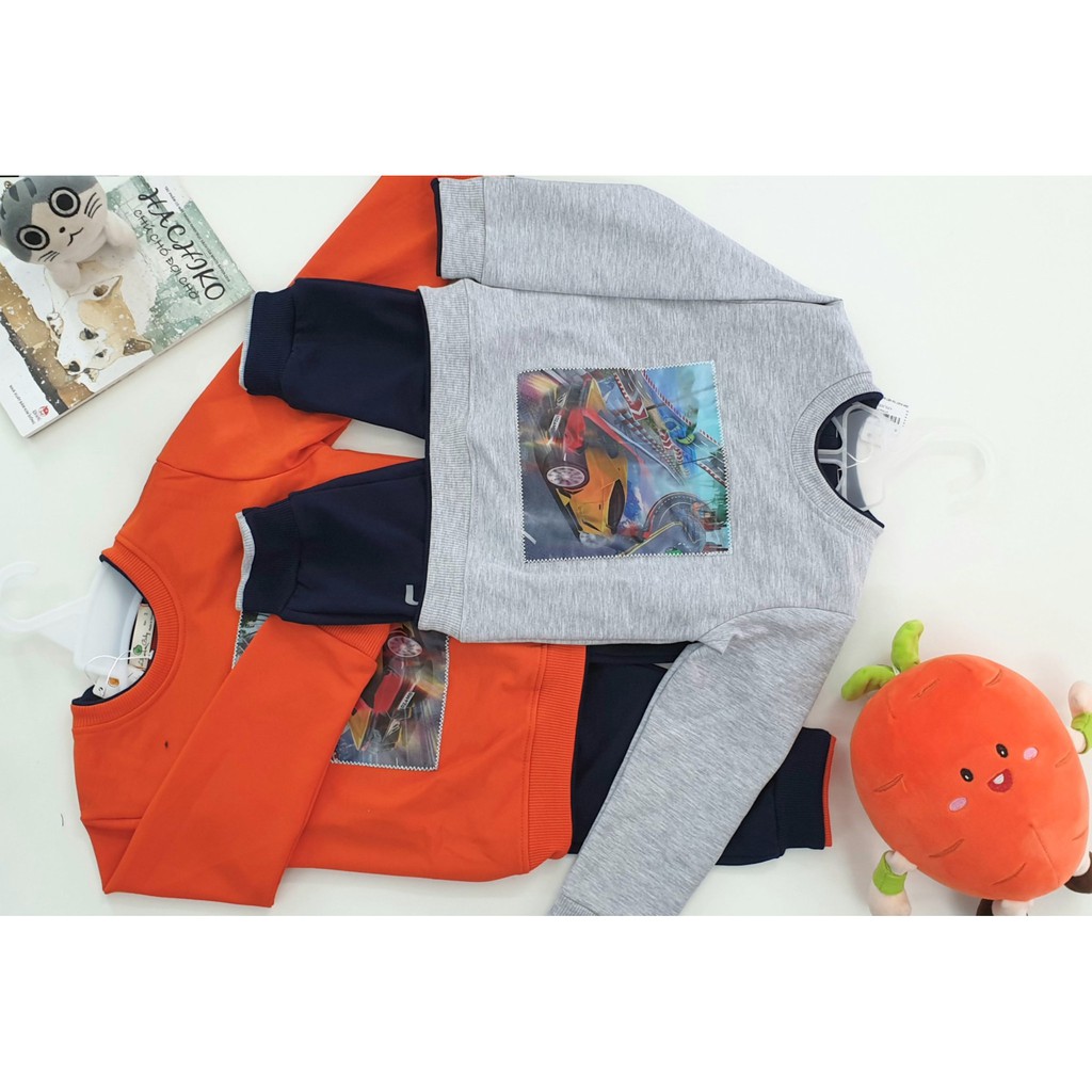 Bộ bé trai thu đông cotton 3D ô tô McQueen Vải dày. Mã VT00420
