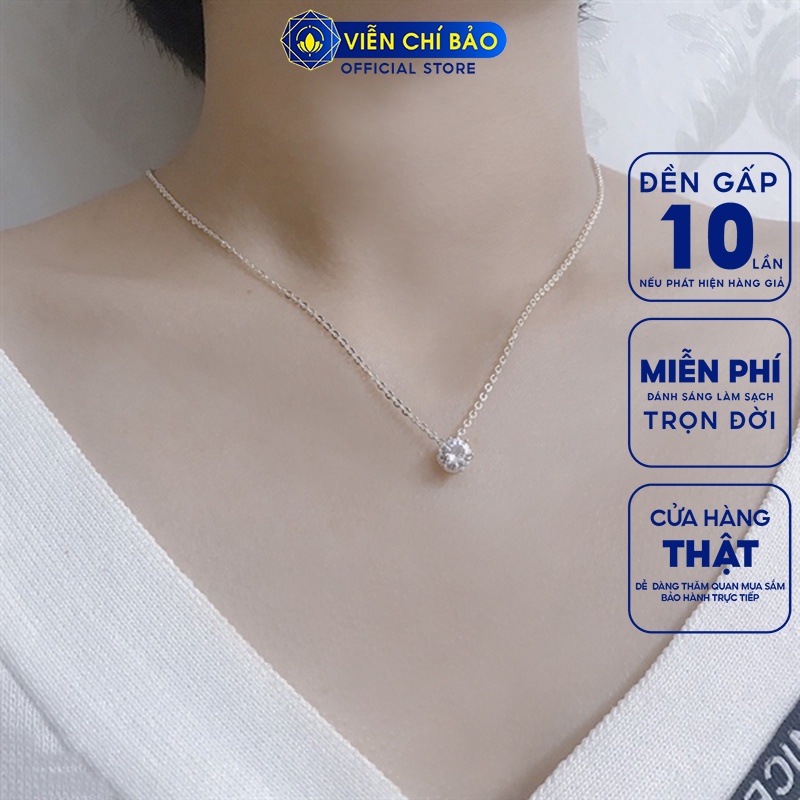 Dây chuyền bạc nữ mặt tinh tú bạc  925 lấp lánh thời trang phụ kiện trang sức nữ Viễn Chí Bảo D400727X