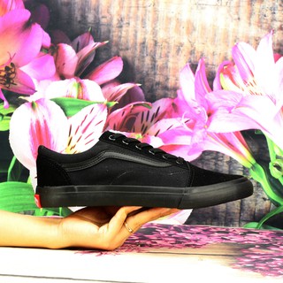 Giày nữ van oldskool vải canvas - jetblack