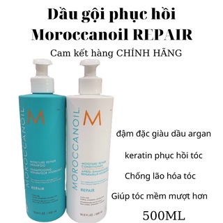 DẦU GỘI XẢ MOROCCANOIL REPAIR PHỤC HỒI ĐỘ ẨM 500MLx2