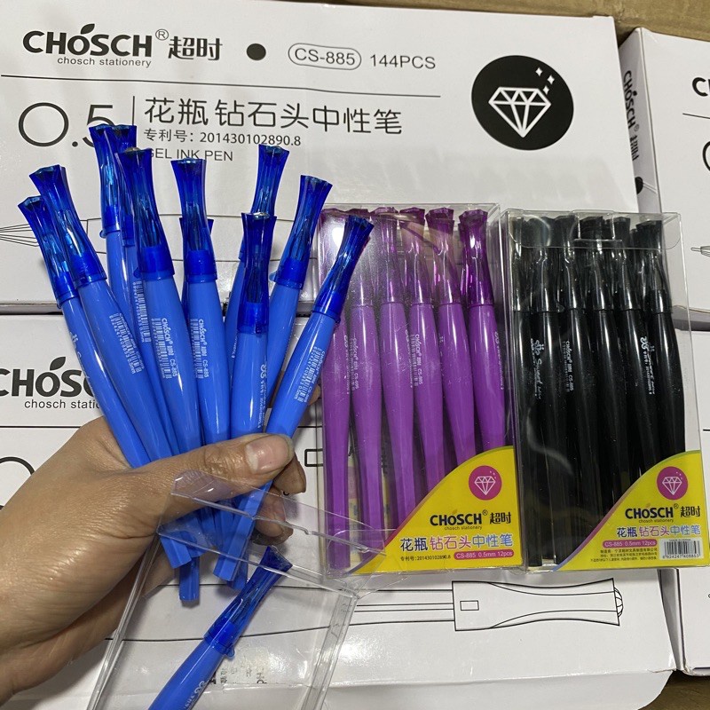 1 hộp 12 Cây Viết Gel Chosch CS - 885 Ngòi 0.5mm  - KhuBa Shop