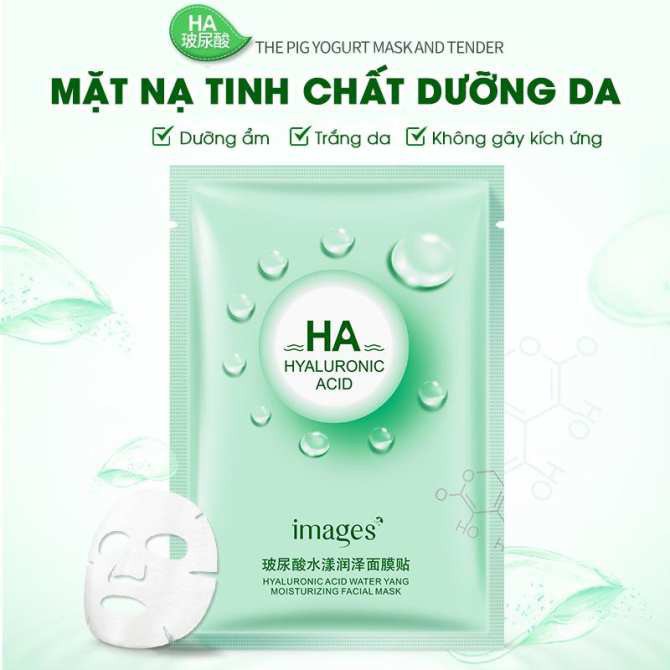 Mặt nạ giấy dưỡng da mụn cấp ẩm thải độc HA Images