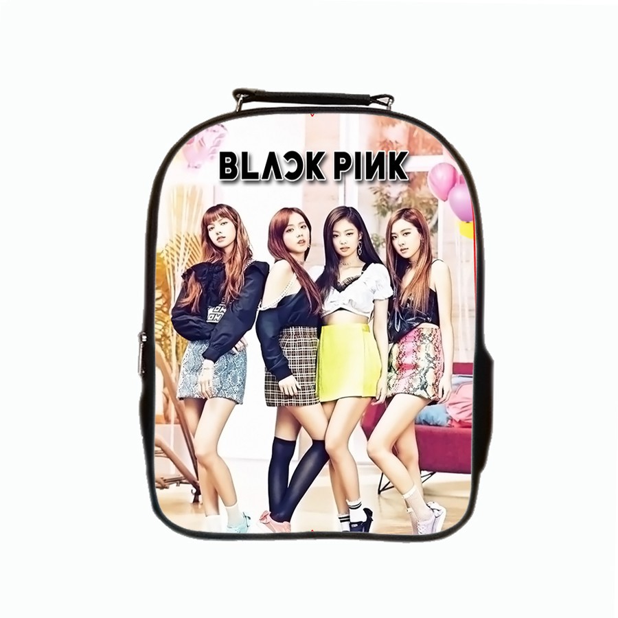 FREESHIP 50K_[HCM] Balo nam nữ in hình BlackPink How You Like That Chất liệu simili giả da chống thấm