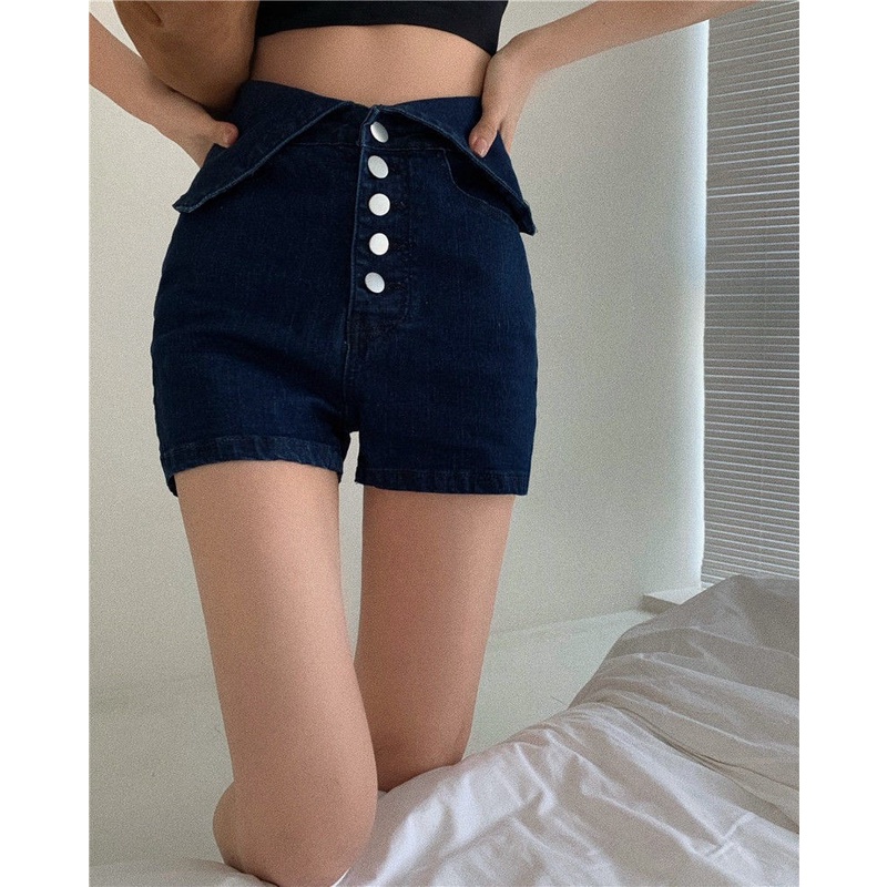 Quần Short Nữ Lưng Cao Dáng Chữ A Thời Trang Phong Cách Hàn Quốc