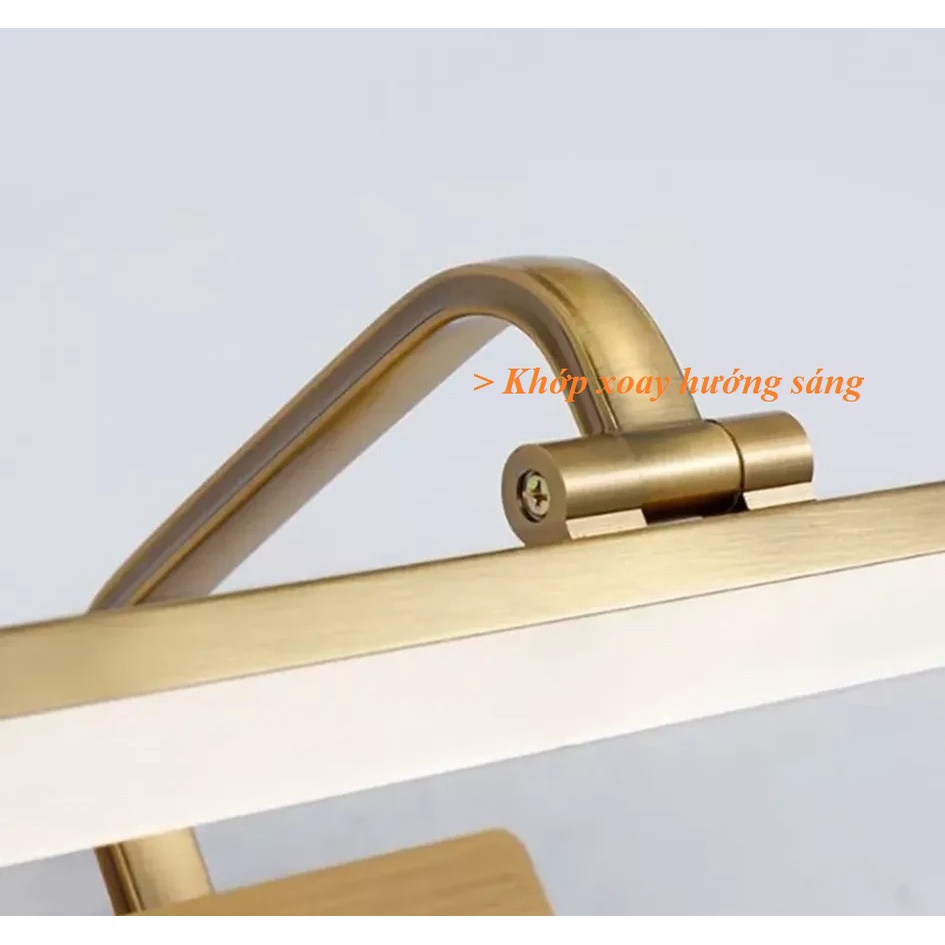 Đèn led soi gương - soi tranh - soi ảnh -chế độ 3 ánh sáng điều chỉnh góc chiếu