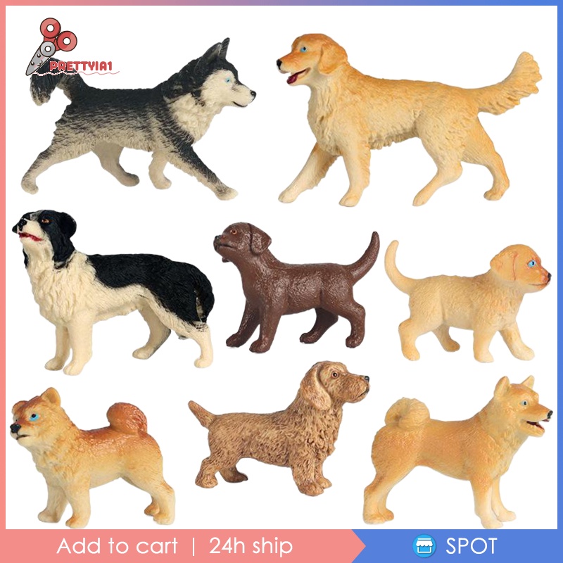 Set 8 Mô Hình Chú Chó Mini Dùng Trang Trí Nhà Cửa