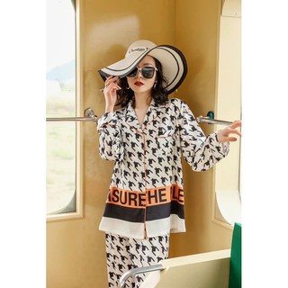 BỘ PIJAMA LỤA HOẠ TIẾT PHỐI CAO CẤP