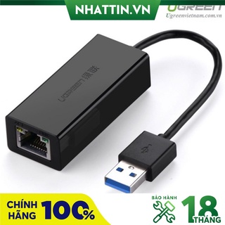 Cáp chuyển usb 3.0 to lan hỗ trợ 10/100/1000 mbps chính hãng ugreen 20256