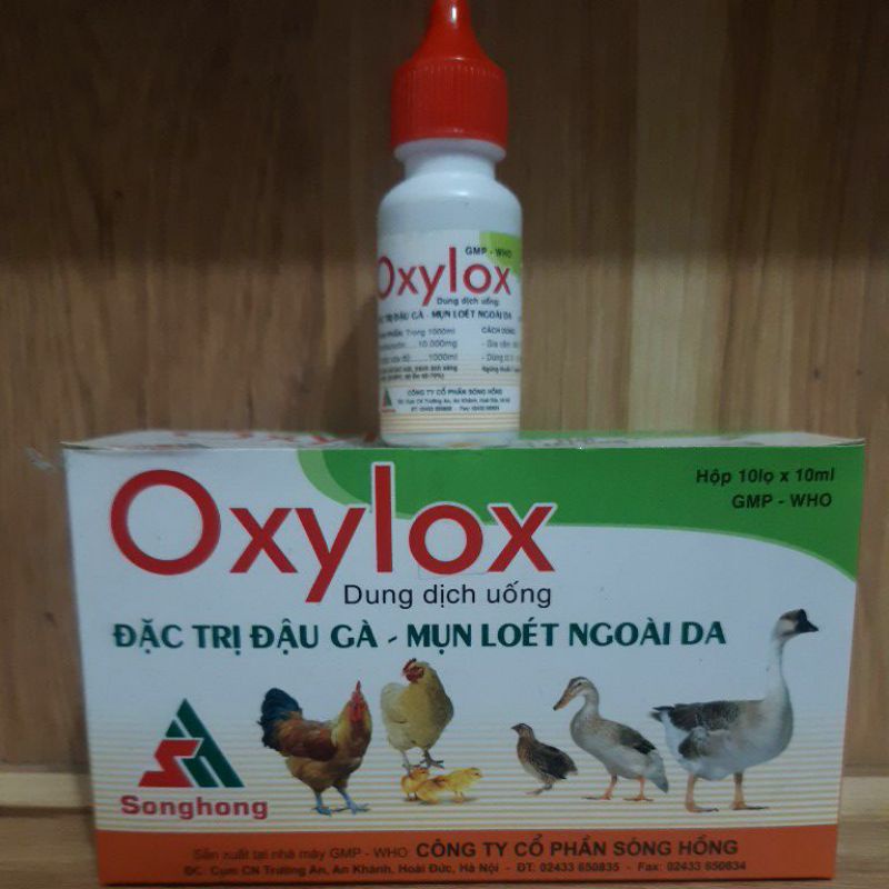 Oxylox 10ml .Đ.ẬU.gà vịt chim cút