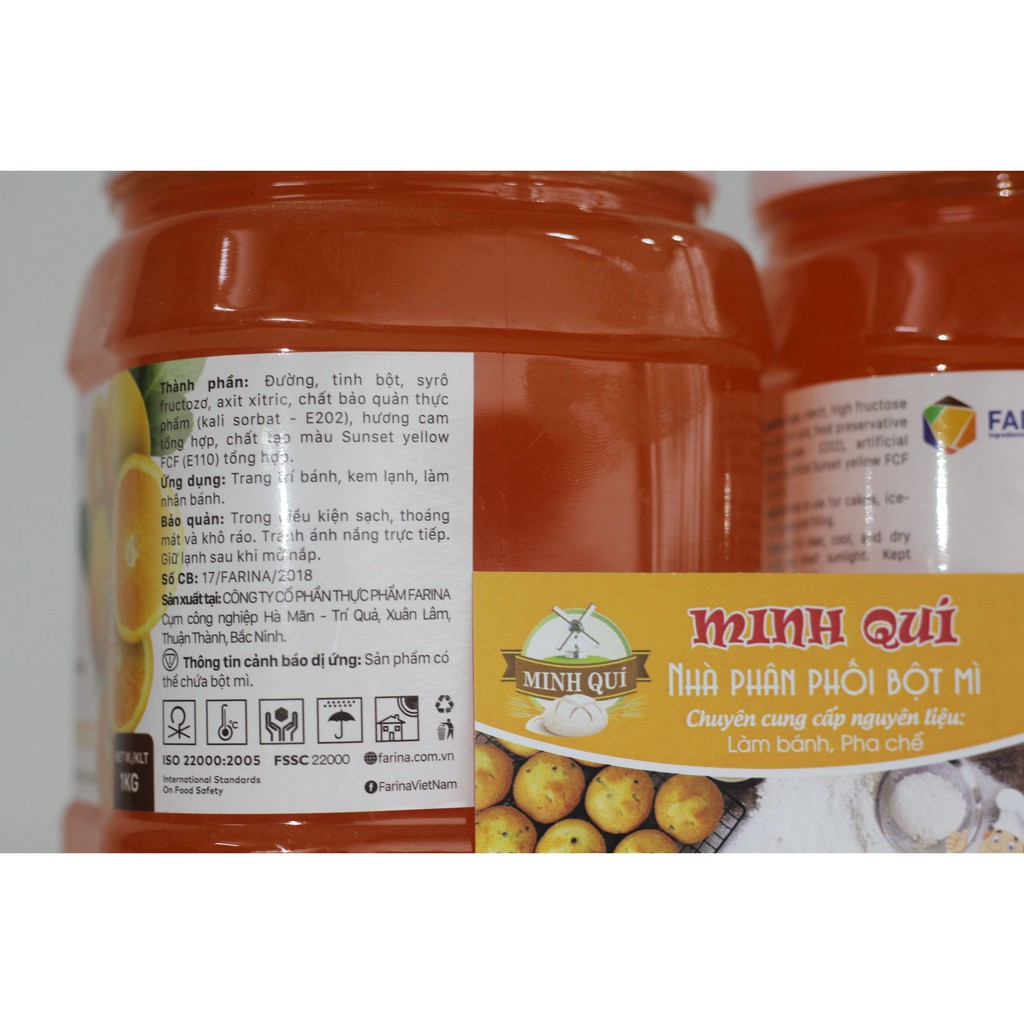 Mứt hoa quả hương cam Farina 1kg Hemena