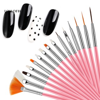 Set 15 Cọ Vẽ Trang Trí Móng Tay Nghệ Thuật Chuyên Dụng