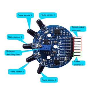 Module cảm biến ngọn lửa 5 chiều