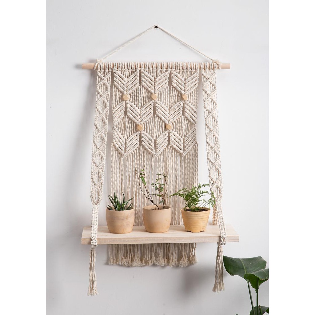 Kệ treo tường Macrame - MACRAME WALL SHELF