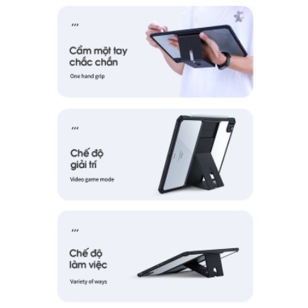 Ốp lưng XUNDD iPad Mini 4,5,6, Gen 10, 9,7,8, Air4,5 10.9, Pro 11  Chống shock, Mặt lưng trong, Viền TPU