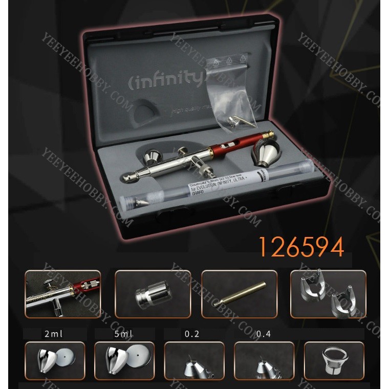BÚT SƠN MÔ HÌNH AIRBRUSH - HARDER &amp; STEENBECK - INFINITY CR PLUS AIRBRUSH 2 IN 1