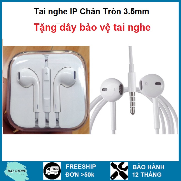 Tai nghe IP 6/6s bass ấm căng sử dụng cho 5/5s/6/6s Plus bảo hành 12 tháng 1 đổi 1