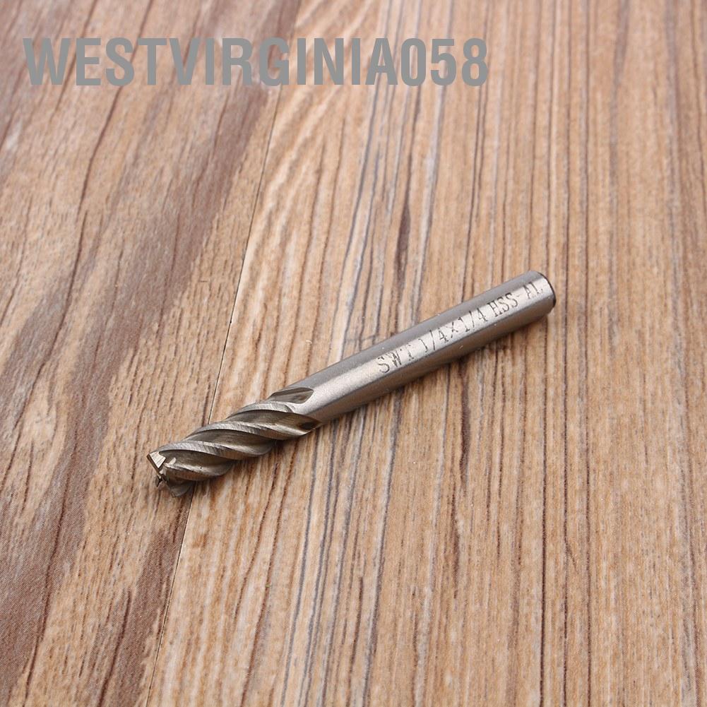 Westvirginia058 1 Pcs 4 Flute EndMill Straight 1/4&quot; Shank Flutes End Mills Working Cutter