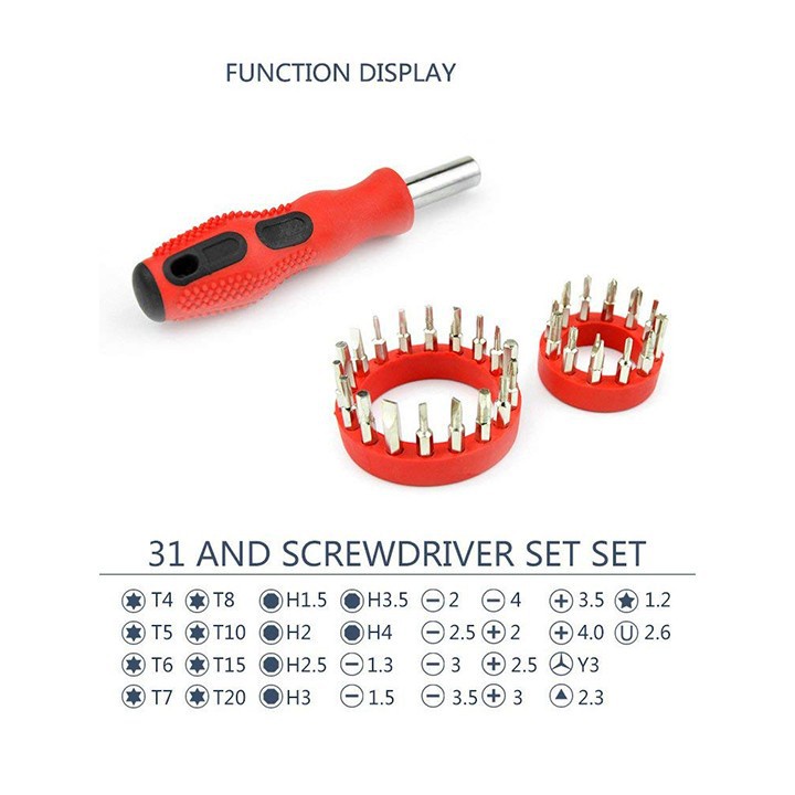 [31 CHI TIẾT] SET 5 Bộ tua vít đa năng 31 món chuyên dụng, dễ sử dụng
