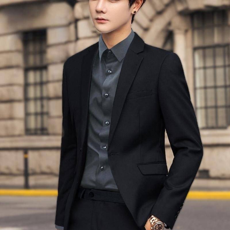 Áo Khoác Blazer Nam Xám,áo Vest Nam Việt Tiến Dáng ôm Thời Trang Lịch Lãm Giản Dị Cho Nam