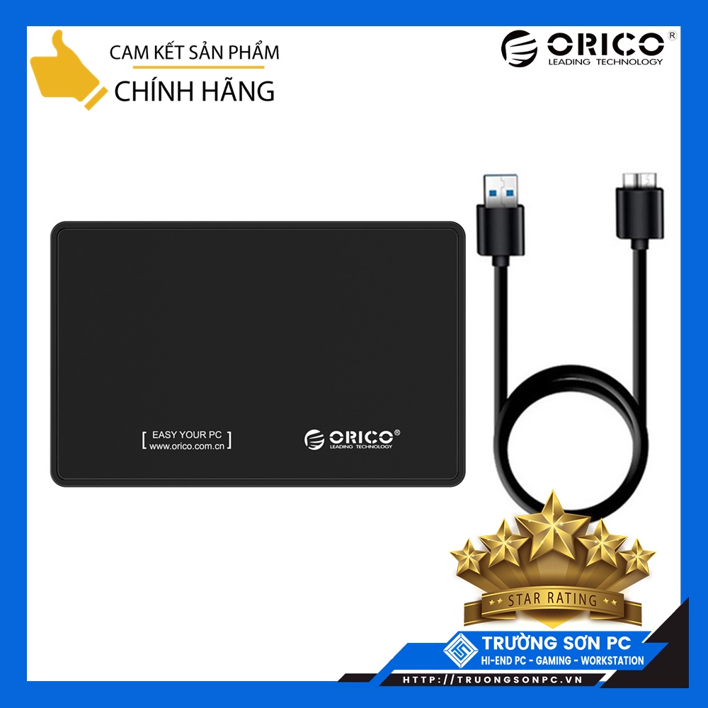 Hộp Ổ Cứng 2.5&quot; ORICO 2569 2588U3 SSD/ HDD SATA 3 USB 3.0 Màu Đen | Hàng Chính Hãng Bảo Hàng 12 Tháng