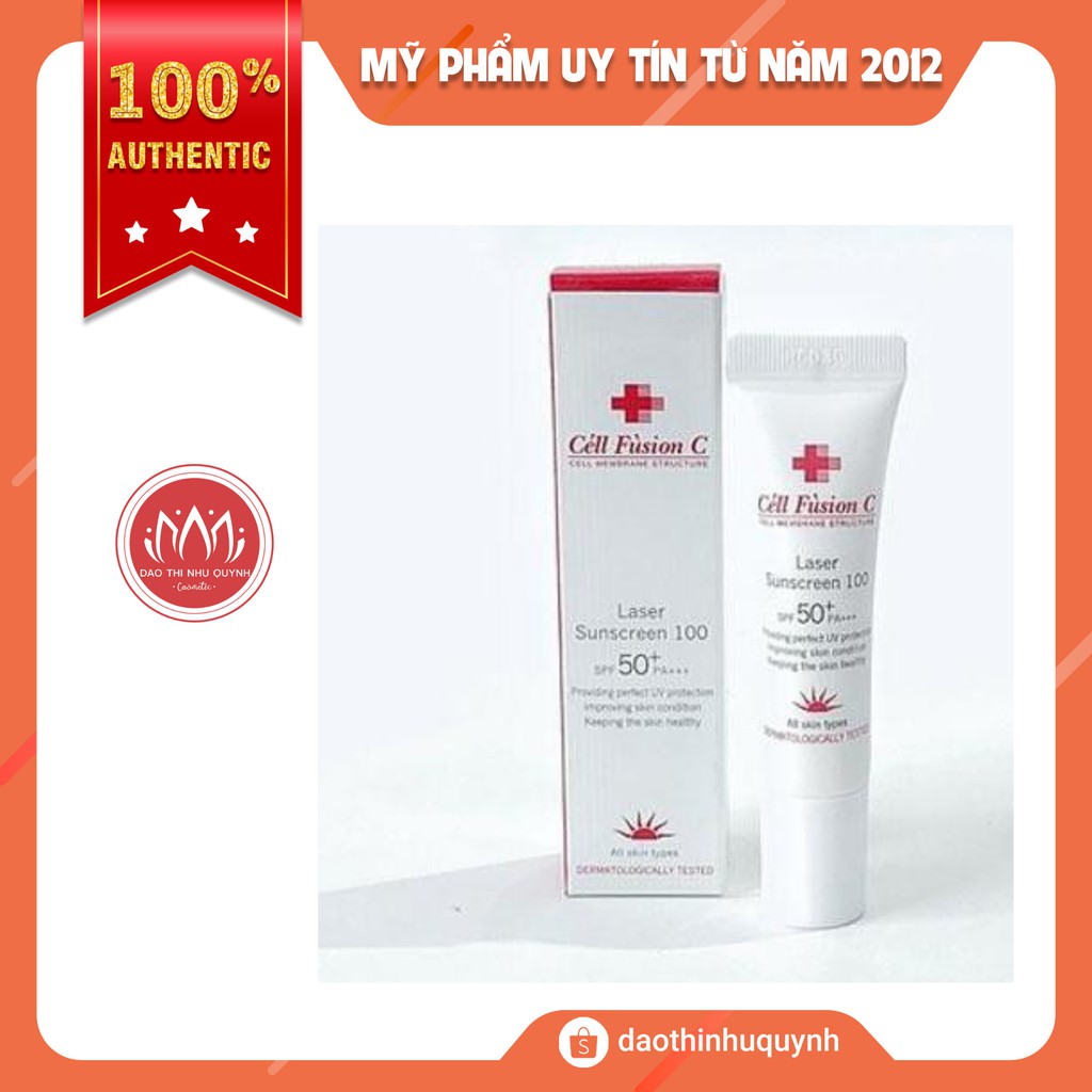 Kem Chống Nắng Cell Fusion C Laser Đỏ Sunscreen 100 Loại 10ml Date 07/2022