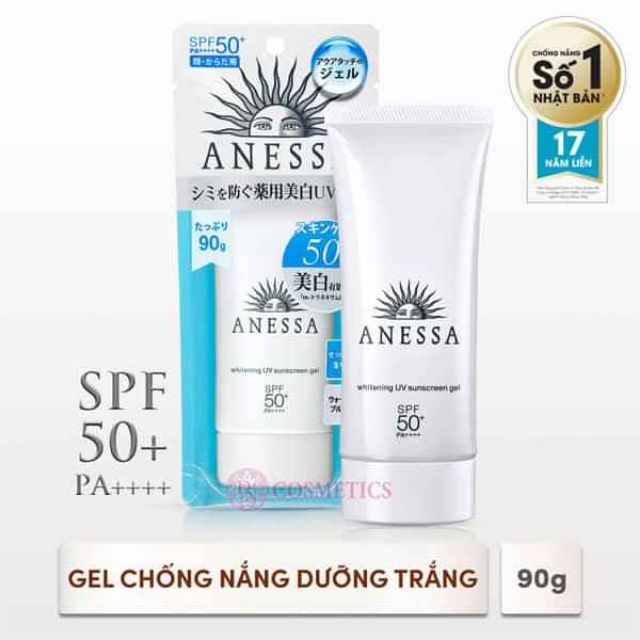 KEM CHỐNG NẮNG MÀU TRẮNG ANESSA WHITENING UV SUNSCREEN GEL (90g)