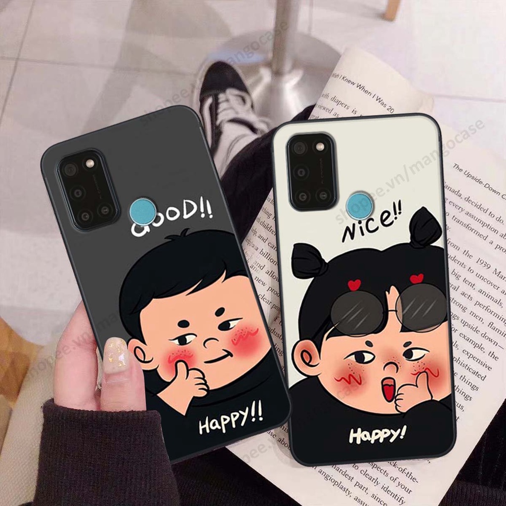Ốp lưng Realme C17 / 7i in hình happy nice, bé gấu đáng yêu