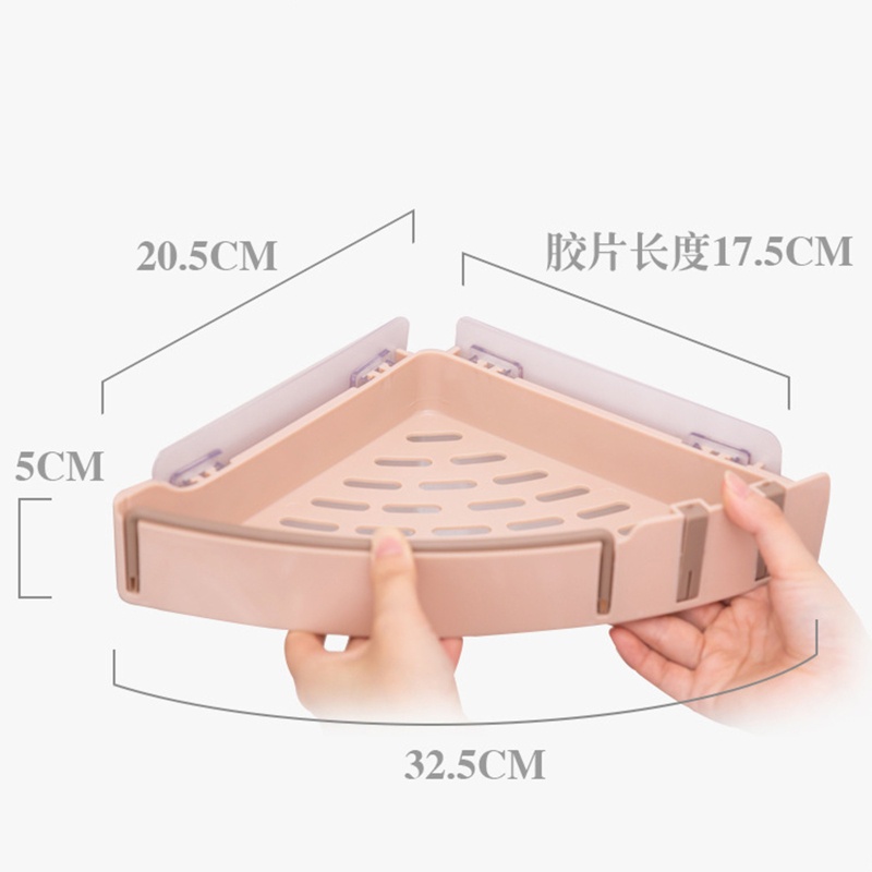 Giá Đỡ Dầu Gội Gắn Góc Tường Tiện Dụng Cho Phòng Tắm / Nhà Bếp