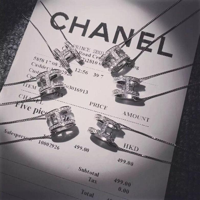 Vòng cổ mặt chữ H đính đá trơn.dây chuyền mặt chữ h - Phụ kiện trang sức Hari korea accessories