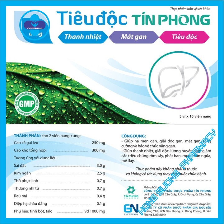 Tiêu độc Tín Phong - Thanh nhiệt, mát gan, tiêu độc