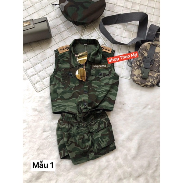 Mua Set rằn ri - đồ lính trẻ em cực chất giá rẻ nhất | TecKi.Vn