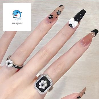 Bộ 24 móng tay giả trang trí nghệ thuật DIY / móng tay giả kim cương