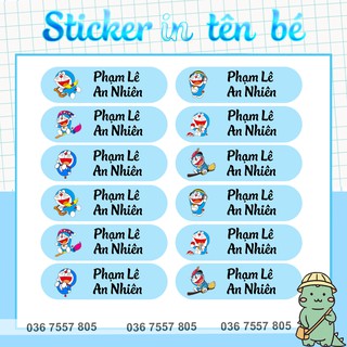 Sticker Dán In Tên Bé - dán dụng cụ đồ dùng học tập cho học sinh - in tên bé theo yêu cầu - giá rẻ nhất năm 2020