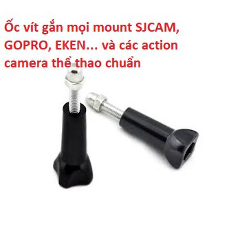 Ốc vít gắn mount phụ kiện cho Camera thể thao của Sjcam Gopro Eken - dùng gắn vừa tất cả các loại mount chuẩn