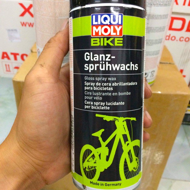 Đánh Bóng - Phủ Bóng Mọi Màu Sơn Xe Đạp Liqui Moly Bike Gloss Spray Wax 6058 Made in Germany 400ml Chăm Sóc Xe Đạp.