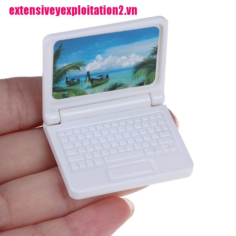 Set 2 Mô Hình Máy Tính Mini Sáng Tạo Hiện Đại Trang Trí Nhà Búp Bê