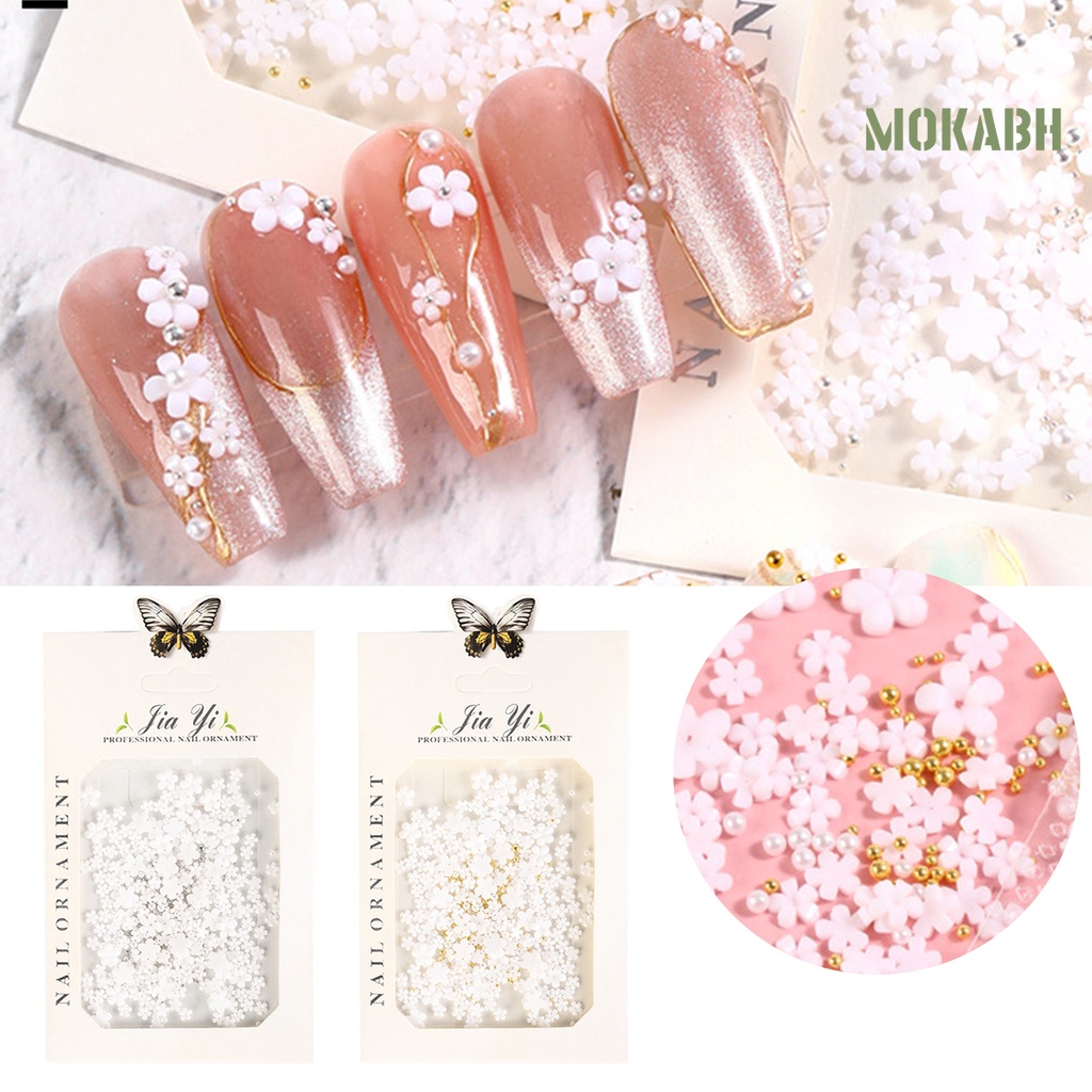1 Gói Hoa Nhựa Trang Trí Móng Tay Nghệ Thuật Cho Nữ