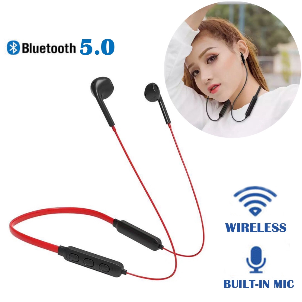 Tai Nghe Nhét Tai Thể Thao Kết Nối Bluetooth V5.0 + Edr Có Mic Cho Ios Android