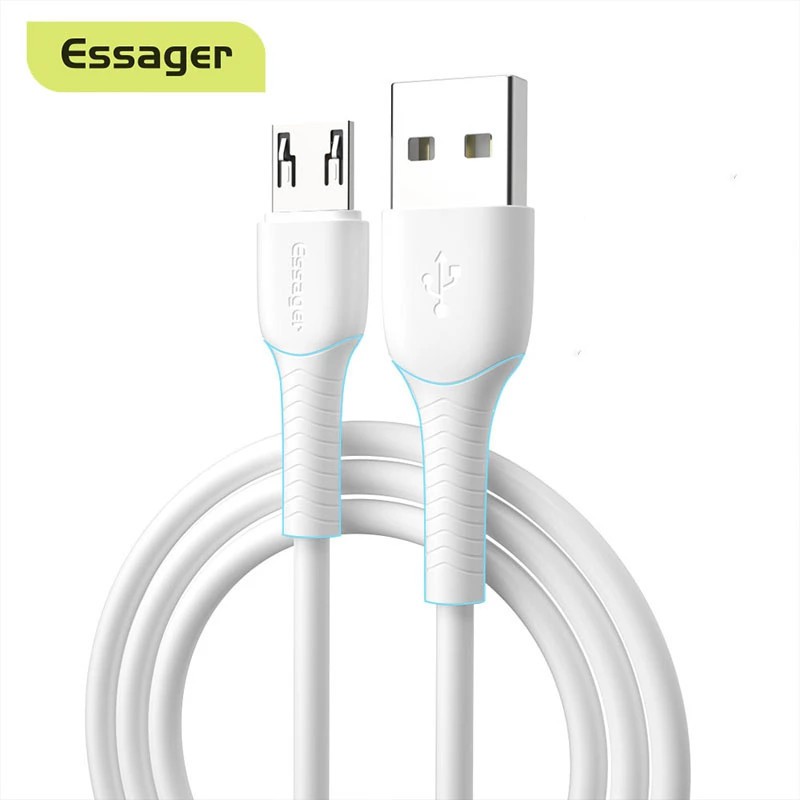 Dây Cáp Sạc Nhanh Kiêm Truyền Dữ Liệu ESSAGER Micro USB 3A 0.3m Dành Cho Điện Thoại Android