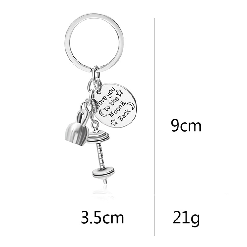 Móc khóa hình quả tạ dễ thương