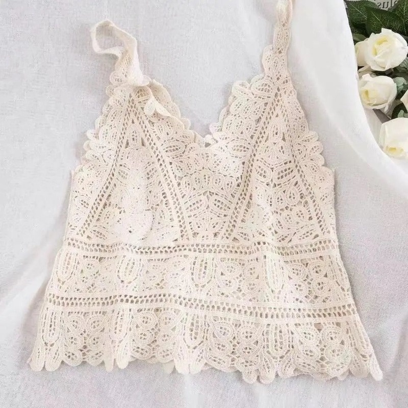 Áo hai dây phối ren phong cách Hàn Quốc quyến rũ cho bạn nữ