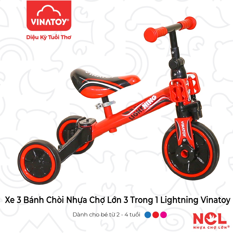 [Nhựa Chợ Lớn] Xe 3 trong 1 - Chòi chân - 3 Bánh - Cân bằng - M1838-X3B