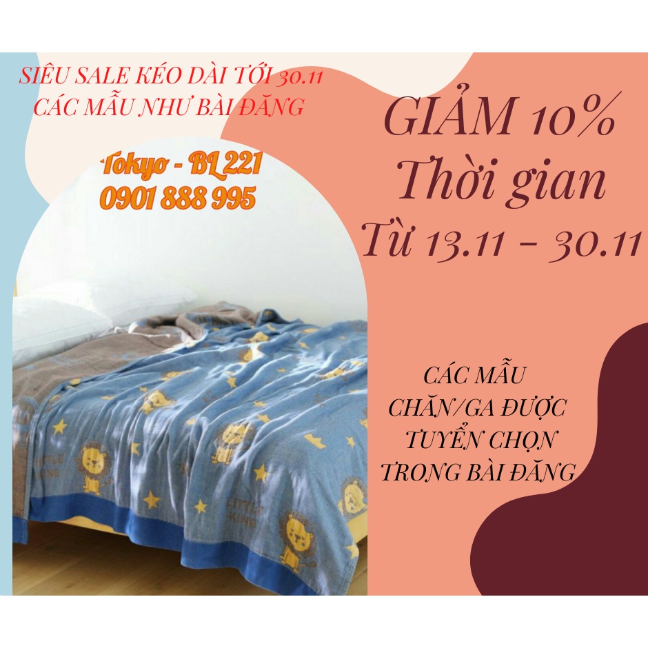 [GÓC TRI ÂN] Xả Chăn Xô Organic Cotton Sợi tre Dòng Cao cấp (1)